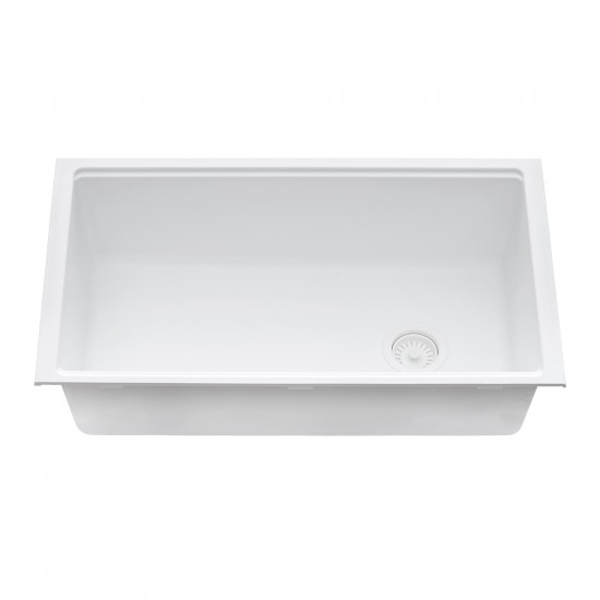 Ruvati epiStage 33 x 19 inch Kitchen Sink - Arctic White