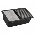 Ruvati epiStage 29.5 x 18.5 inch Kitchen Sink - Midnight Black