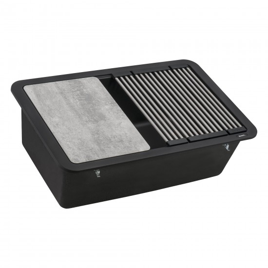 Ruvati epiStage 29.5 x 18.5 inch Kitchen Sink - Midnight Black