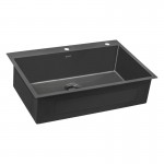 Ruvati Terraza 33 x 22 inch Stainless Steel Kitchen Sink - Gunmetal Matte Black