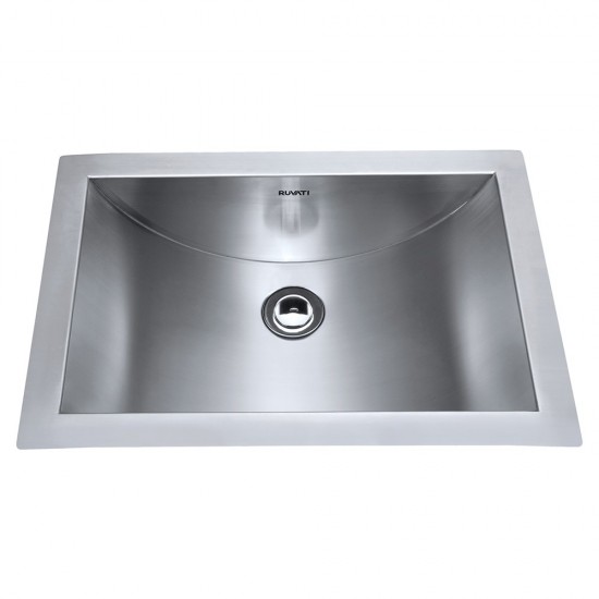 Ruvati Ariaso 18 x 13 inch Undermount Stainless Steel Bathroom Sink