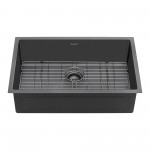 Ruvati Terraza 27 x 19 inch Stainless Steel Kitchen Sink - Gunmetal Matte Black