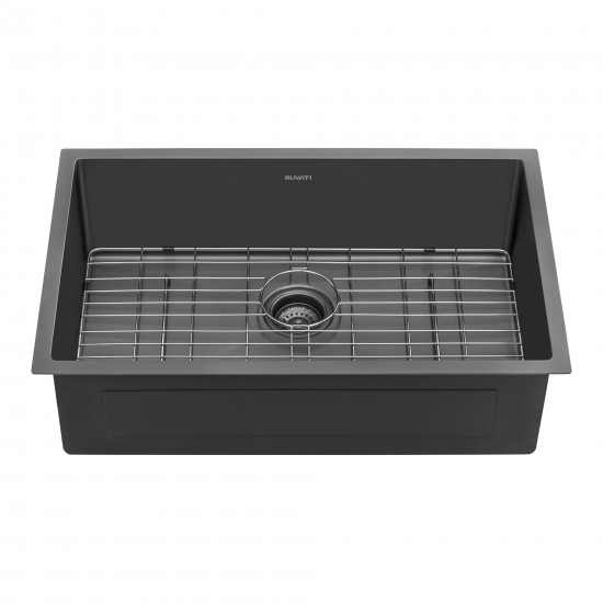 Ruvati Terraza 27 x 19 inch Stainless Steel Kitchen Sink - Gunmetal Matte Black