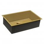 Ruvati Terraza 27 x 19 inch Stainless Steel Kitchen Sink - Brass Tone Matte Gold