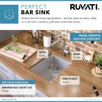 Ruvati Gravena 12 x 18 inch Undermount Bar Sink