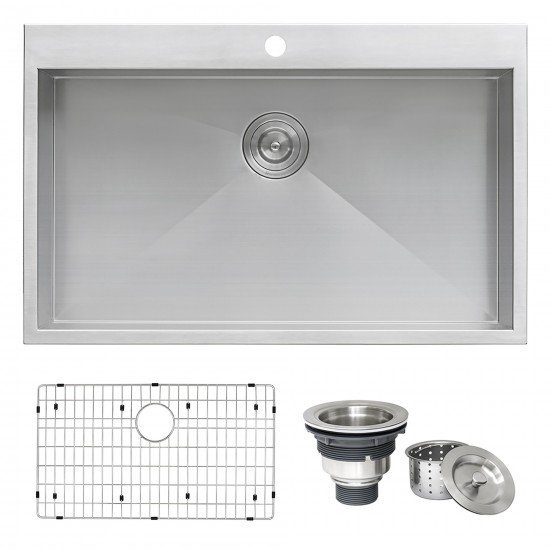 Ruvati Tirana 33 x 21 inch Topmount Stainless Steel Kitchen Sink