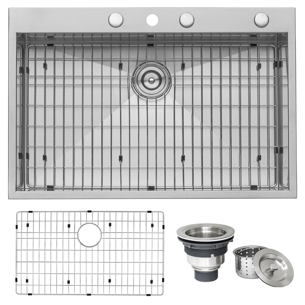 Ruvati Tirana 33 x 22 inch Topmount Kitchen Sink - Stainless Steel