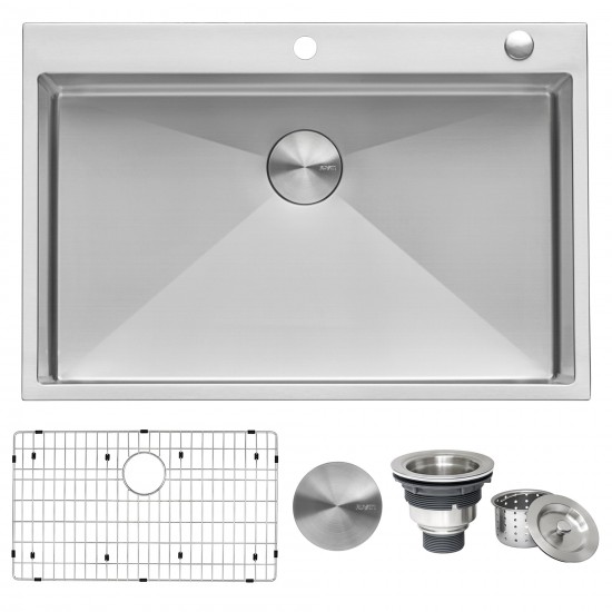 Ruvati Tirana Pro 33 x 22 inch Topmount Kitchen Sink - Stainless Steel