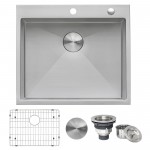 Ruvati Tirana Pro 25 x 22 inch Topmount Stainless Steel Kitchen Sink