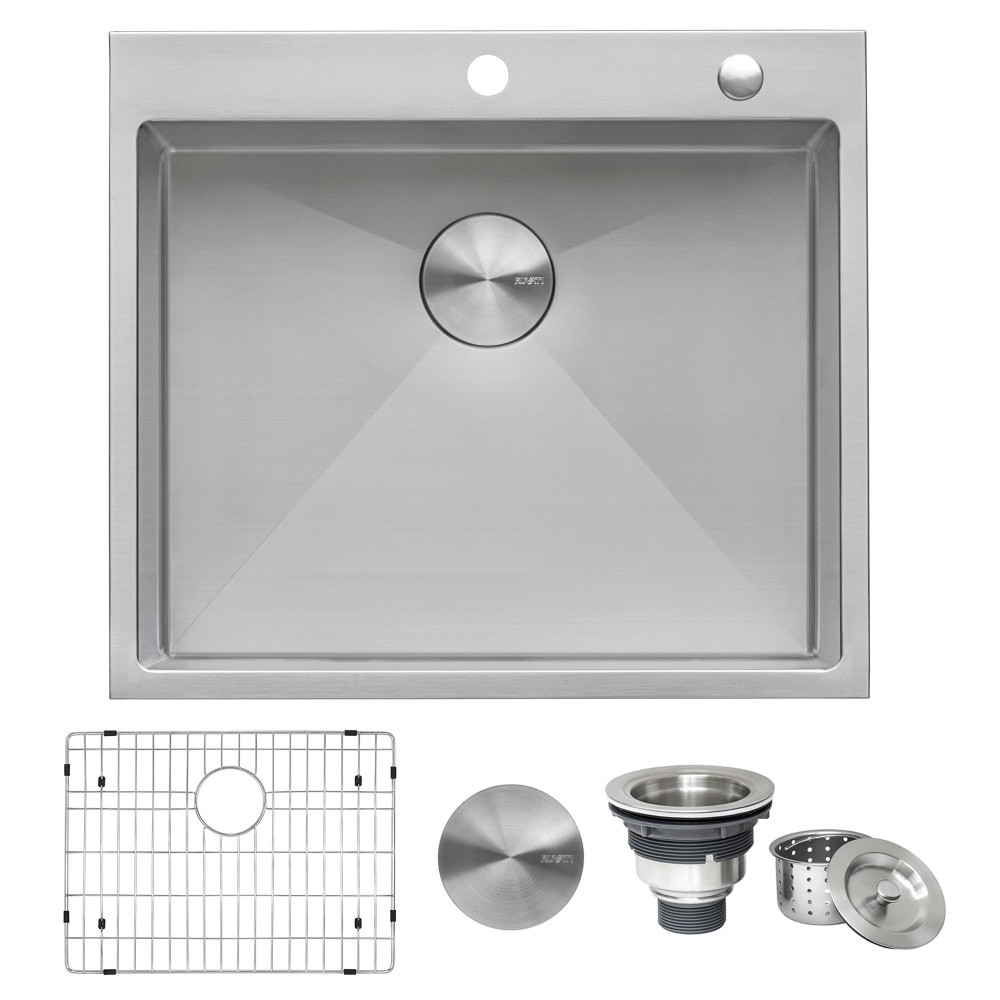 Ruvati Tirana Pro 25 x 22 inch Topmount Stainless Steel Kitchen Sink Ruvati Tirana Pro 25 x 22 inch Topmount Stainless Steel Kitchen Sink