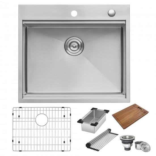 Ruvati Siena 25 x 22 inch Topmount Stainless Steel Kitchen Sink