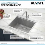 Ruvati Siena 25 x 22 inch Topmount Stainless Steel Kitchen Sink