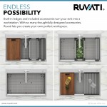 Ruvati Siena 25 x 22 inch Topmount Stainless Steel Kitchen Sink