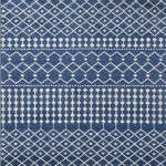 Totti Grid Navy/Cream 2x8 Geometric Rug