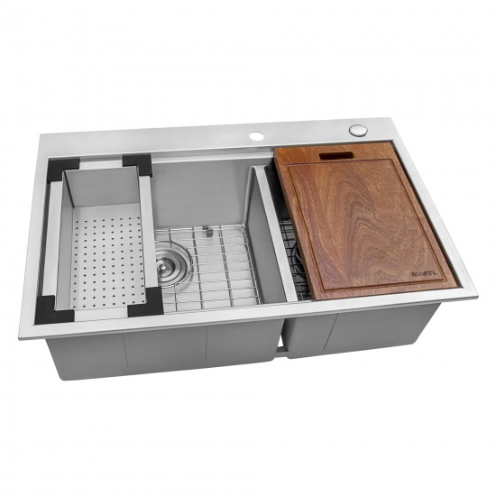Ruvati Siena 33 x 22 inch Topmount Stainless Steel Kitchen Sink