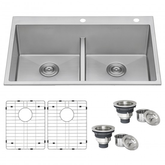 Ruvati Tirana Pro 33 x 22 inch Topmount Stainless Steel Kitchen Sink