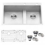 Ruvati Tirana 33 x 22 inch Topmount Stainless Steel Kitchen Sink