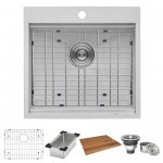 Ruvati Vino 21 x 20 inch Topmount Stainless Steel Kitchen Sink