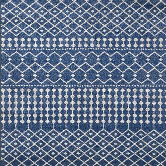 Totti Grid Navy/Cream 5x7 Geometric Rug