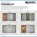 Ruvati Roma 28 x 19 inch Stainless Steel Kitchen Sink