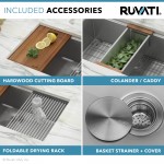 Ruvati Roma 33 x 19 inch Stainless Steel Kitchen Sink