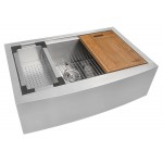 Ruvati Verona 27 x 22 inch Apron Front Stainless Steel Kitchen Sink