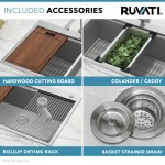 Ruvati Verona 27 x 22 inch Apron Front Stainless Steel Kitchen Sink