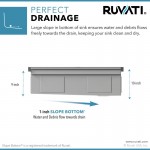 Ruvati Dual-Tier 45 x 20 inch Apron Front Stainless Steel Kitchen Sink
