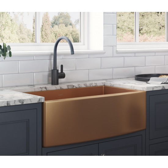 Ruvati Terraza 30 x 22 inch Apron Front Stainless Steel Kitchen Sink