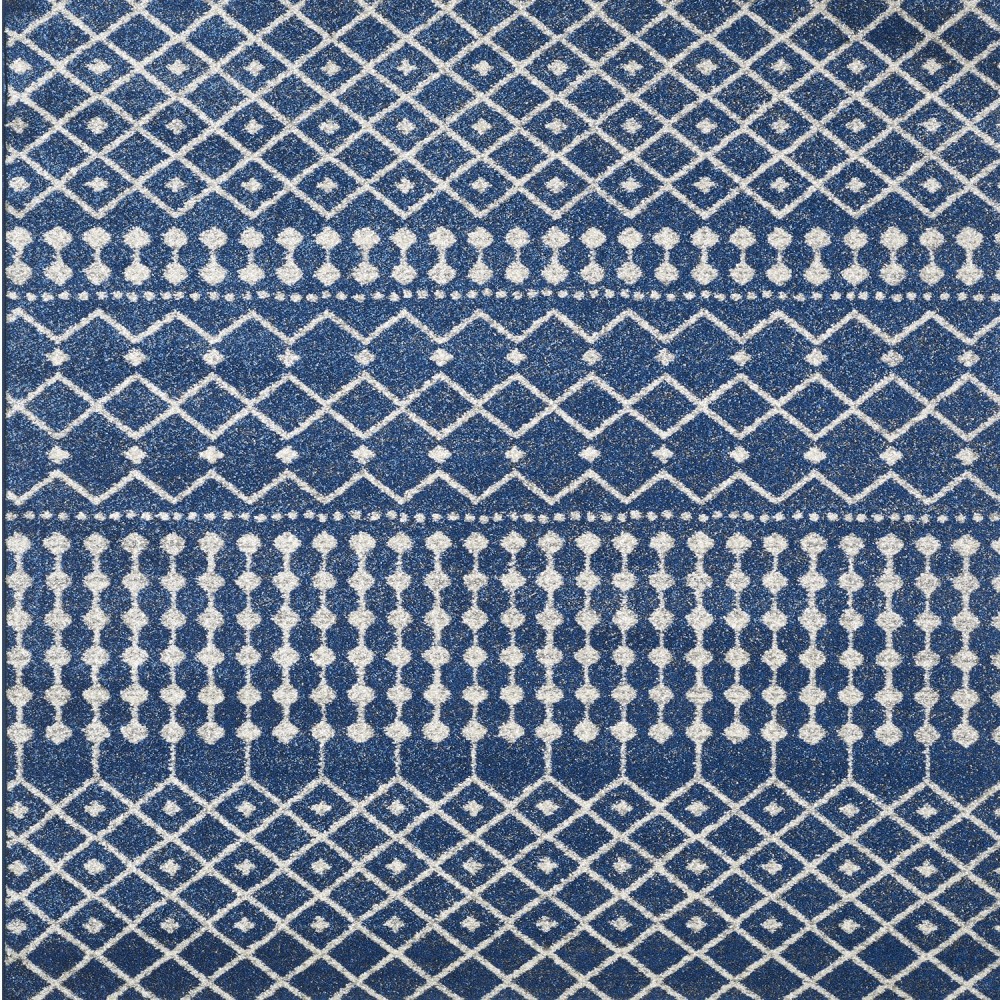 Totti Grid Navy/Cream 10x12 Geometric Rug