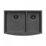 Ruvati Terraza 33 x 22 inch Apron Front Kitchen Sink - Gunmetal Matte Black