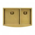 Ruvati Terraza 33 x 22 inch Apron Front Kitchen Sink - Brass Tone Matte Gold