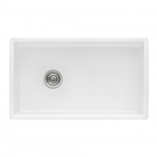 Ruvati Fiamma 30 x 18 inch Fireclay Kitchen Sink - White