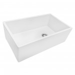 Ruvati Fiamma 30 x 18 inch Farmhouse Fireclay Kitchen Sink - White