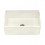 Ruvati Fiamma 30 x 20 inch Farmhouse Fireclay Kitchen Sink - Biscuit