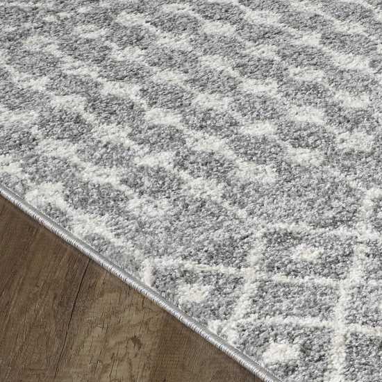 Totti Grid Gray/Cream 3x5 Geometric Rug