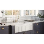 Ruvati Fiamma 30 x 20 inch Farmhouse Fireclay Kitchen Sink - White