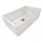 Ruvati Fiamma 33 x 20 inch Farmhouse Fireclay Kitchen Sink - Crackled White