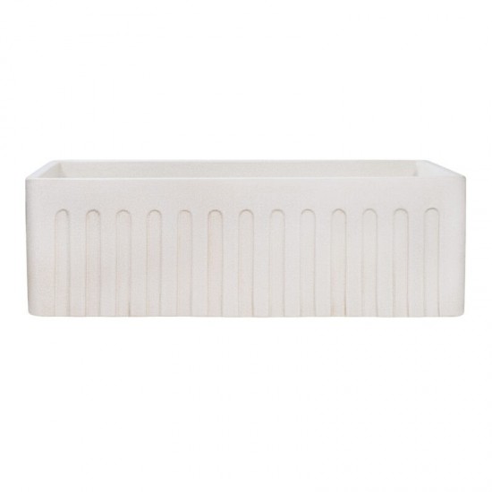 Ruvati Fiamma 33 x 20 inch Farmhouse Fireclay Kitchen Sink - Crackled White