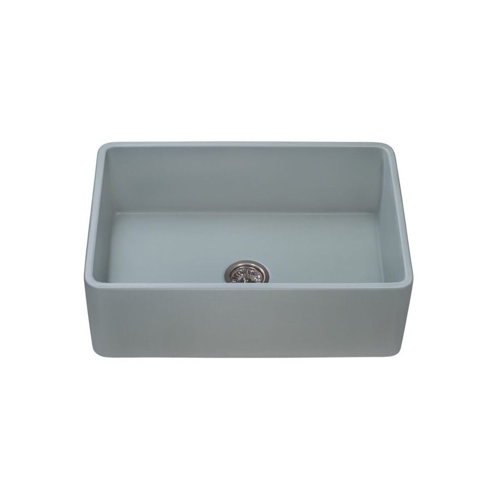 Ruvati Fiamma 33 x 20 inch Farmhouse Fireclay Kitchen Sink - Horizon Gray