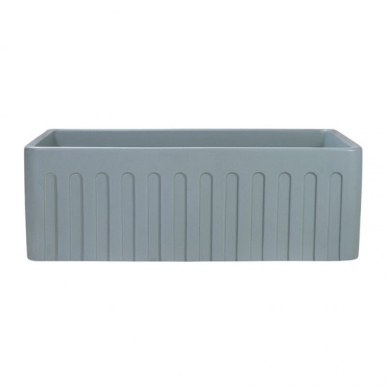 Ruvati Fiamma 33 x 20 inch Farmhouse Fireclay Kitchen Sink - Horizon Gray