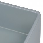 Ruvati Fiamma 33 x 20 inch Farmhouse Fireclay Kitchen Sink - Horizon Gray