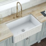 Ruvati Fiamma 33 x 20 inch Farmhouse Fireclay Kitchen Sink - Distressed White