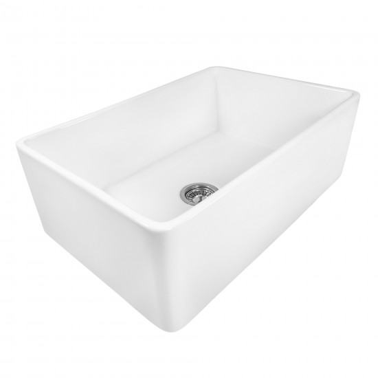 Ruvati Fiamma 33 x 20 inch Farmhouse Fireclay Kitchen Sink - White