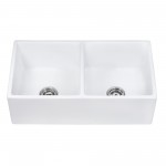 Ruvati Fiamma 33 x 18 inch Farmhouse Fireclay Kitchen Sink