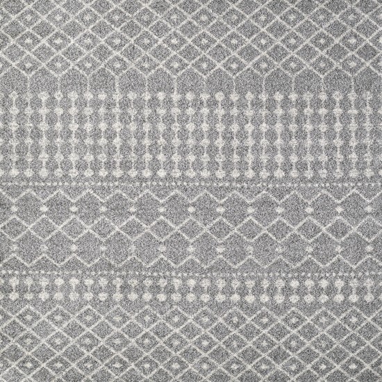 Totti Grid Gray/Cream 5x5 Geometric Rug