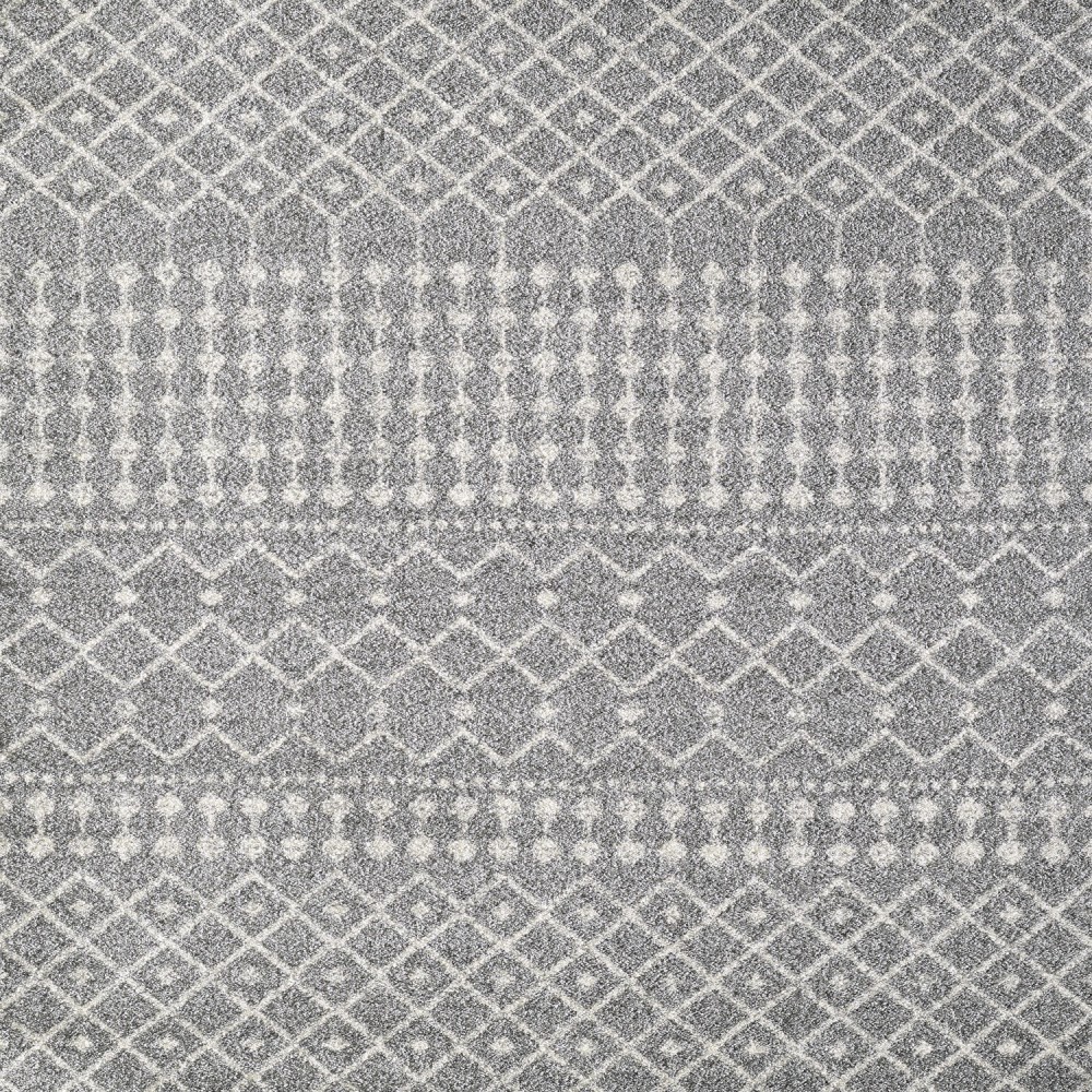 Totti Grid Gray/Cream 5x5 Geometric Rug