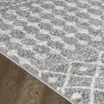 Totti Grid Gray/Cream 5x5 Geometric Rug