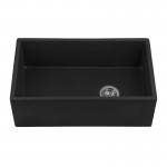 Ruvati Fiamma 30 x 18 inch Farmhouse Fireclay Kitchen Sink - Matte Black