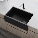 Ruvati Fiamma 30 x 18 inch Farmhouse Fireclay Kitchen Sink - Matte Black